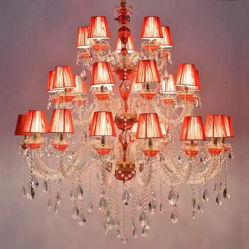 Crystal design chandelier for restaurant and cafe decoration