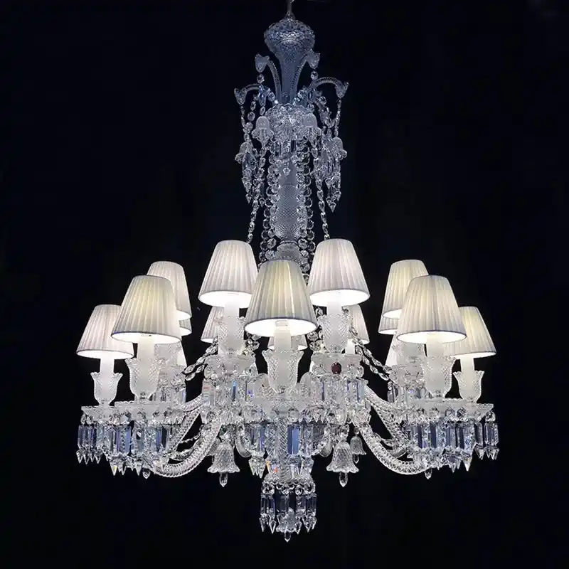 Clear crystal chandelier for elegant and refined lighting