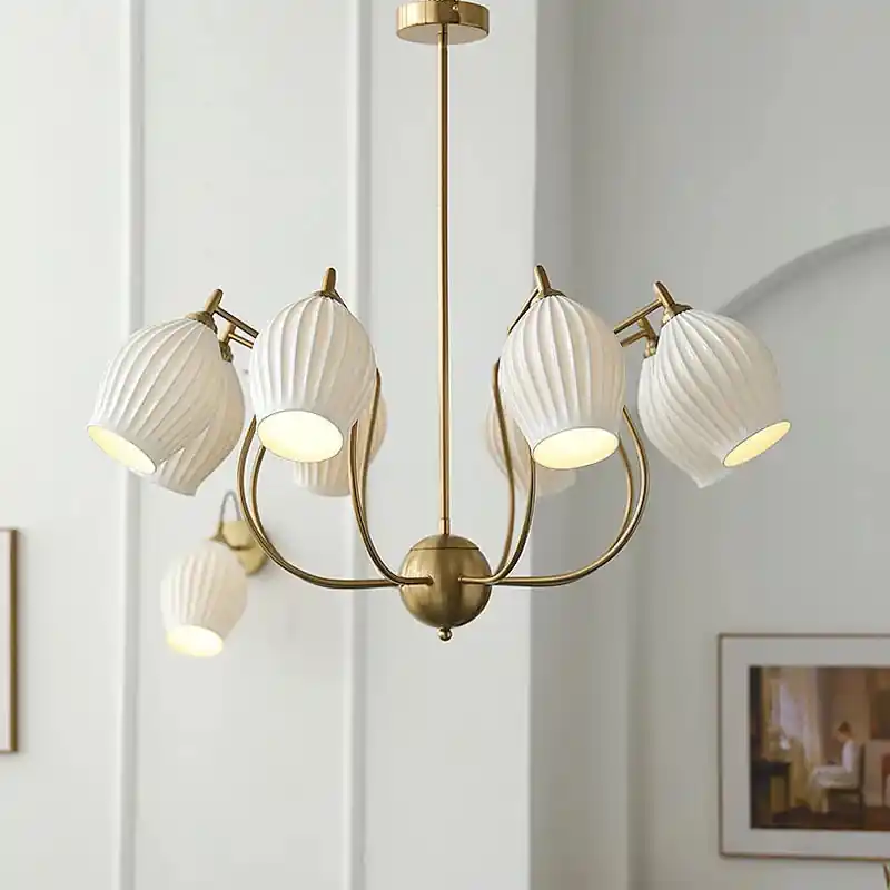 Bauhaus ceramic chandelier for elegant and modern interiors