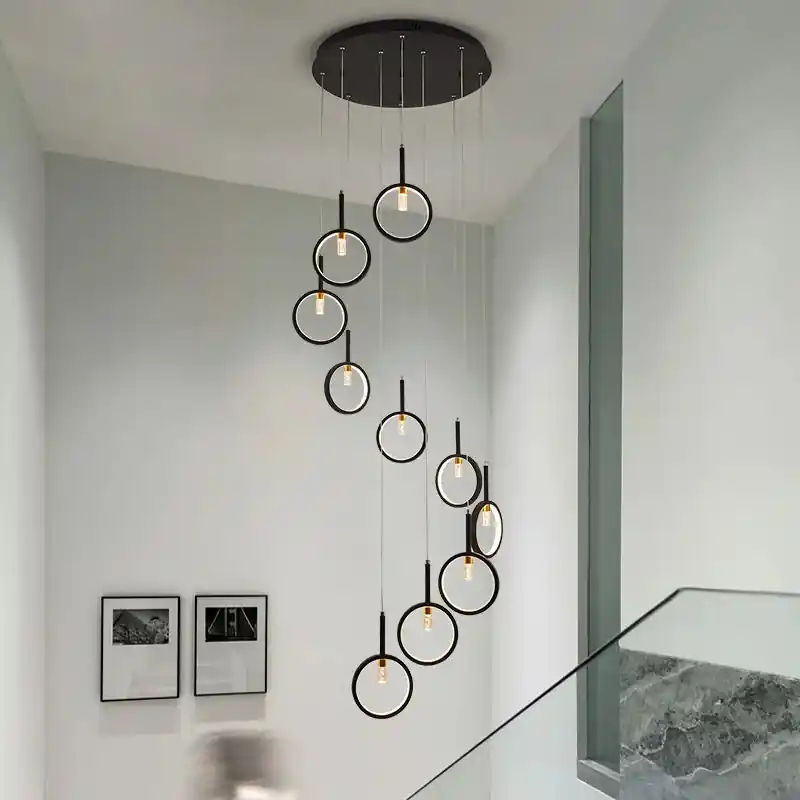 Simple trapezoidal modern chandelier for interior decoration