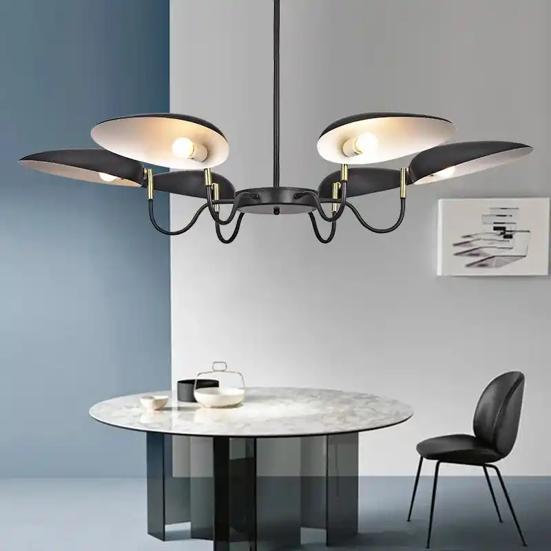 6-Head Nordic Postmodern Chandelier Contemporary Design