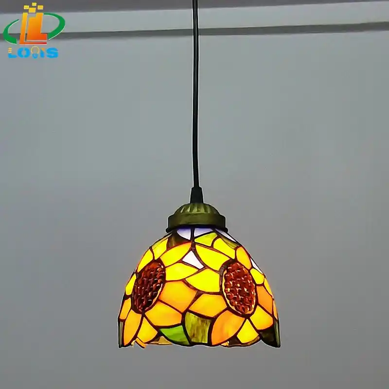 Vintage European style sunflower glass chandelier for bar