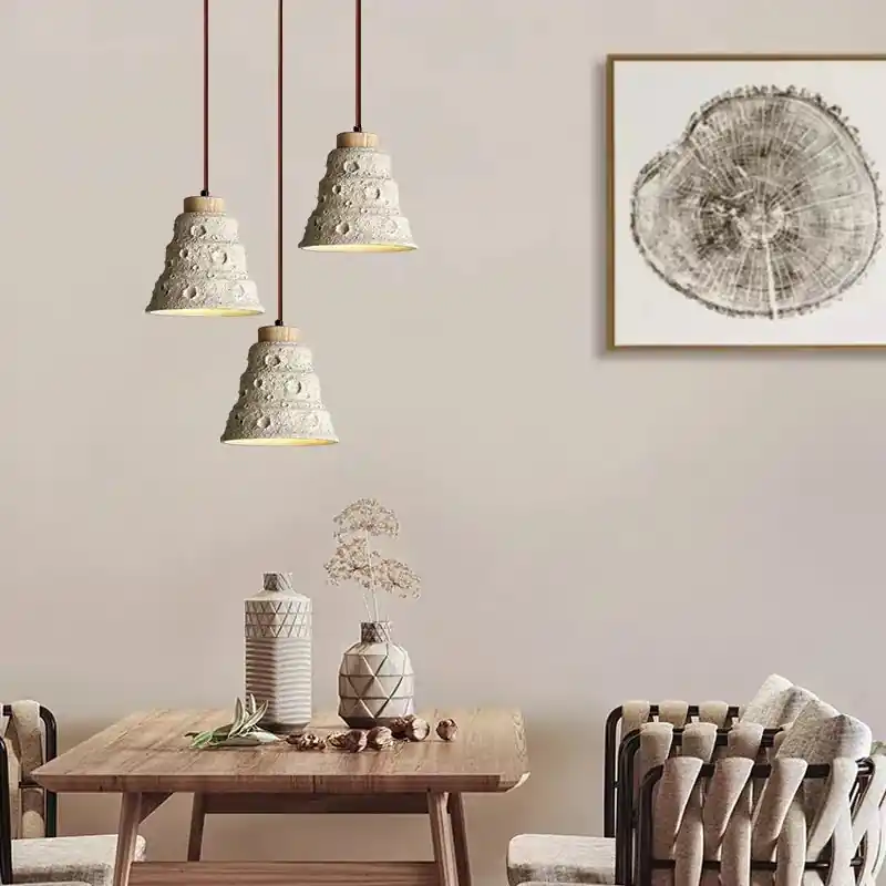 Rustic style micro-vent cement chandelier for restaurant and bar