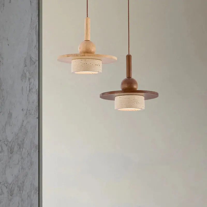 Wabi-sabi stone chandelier for vintage indoor and outdoor decoration