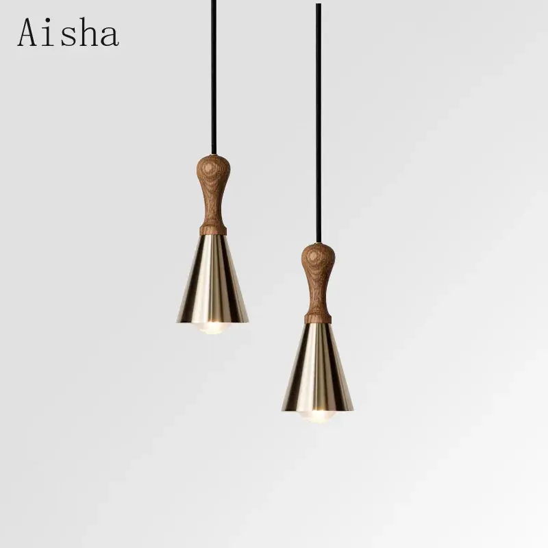 Solid wood chandelier for decorative interior lighting