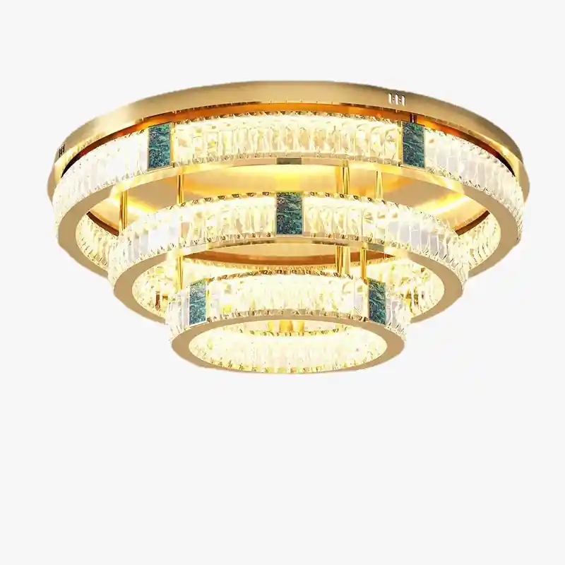 3-layer round modern crystal LED chandelier