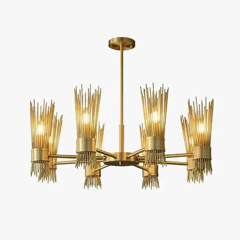 Creative LED Solid Copper Chandelier Hanging for Home Decoration