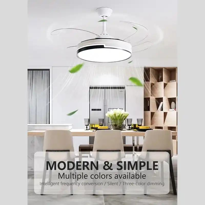 invisible ceiling fan with light chandelier pendant household