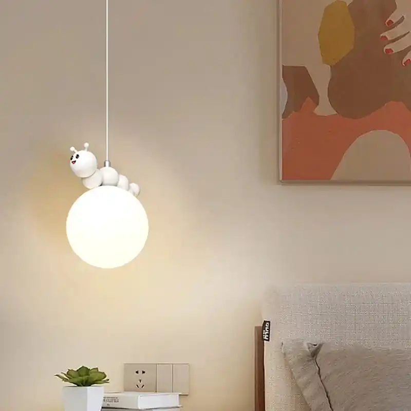 modern cartoon caterpillar planet creative children's chandelier