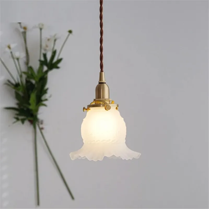 Nordic retro glass pendant light fixture