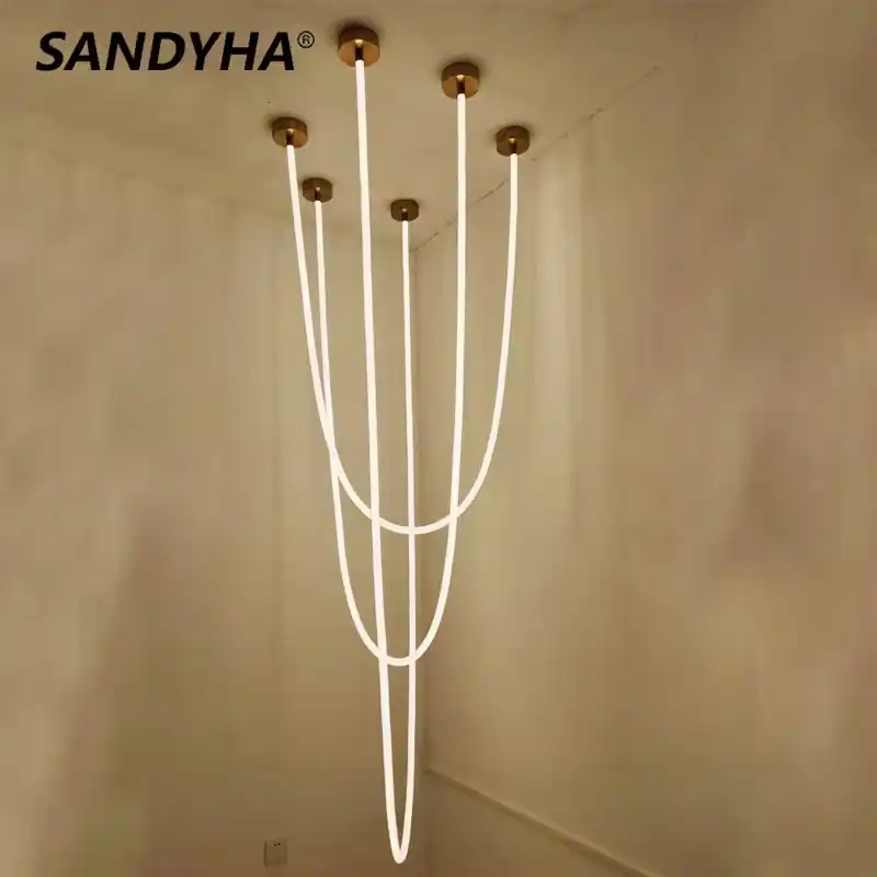 sandyha minimalist chandelier online art design LED