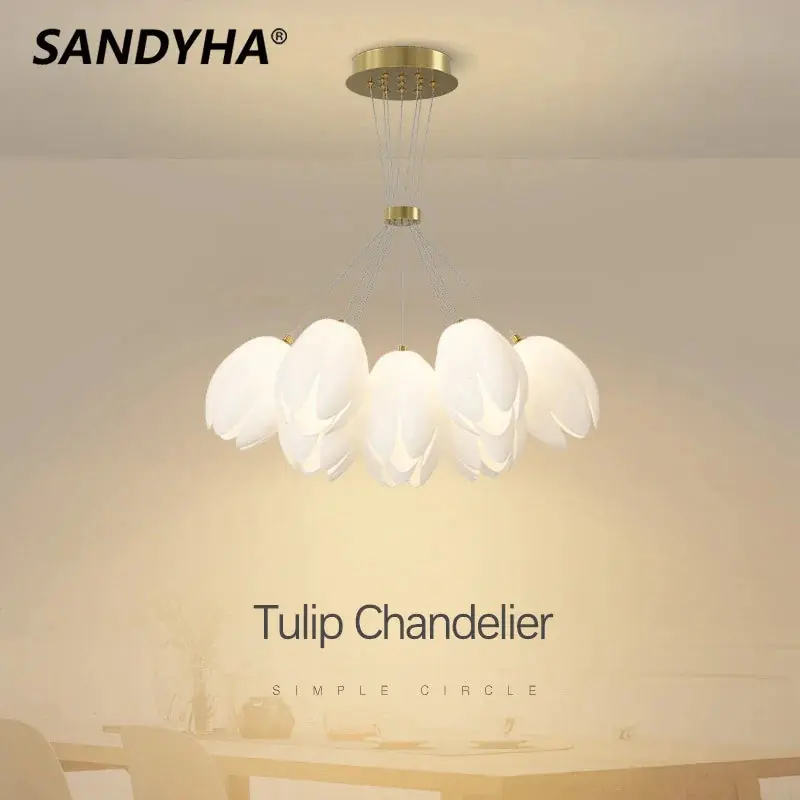 Modern Chandelier Tulip Sandyha LED Hanging Lamp Ceiling Light
