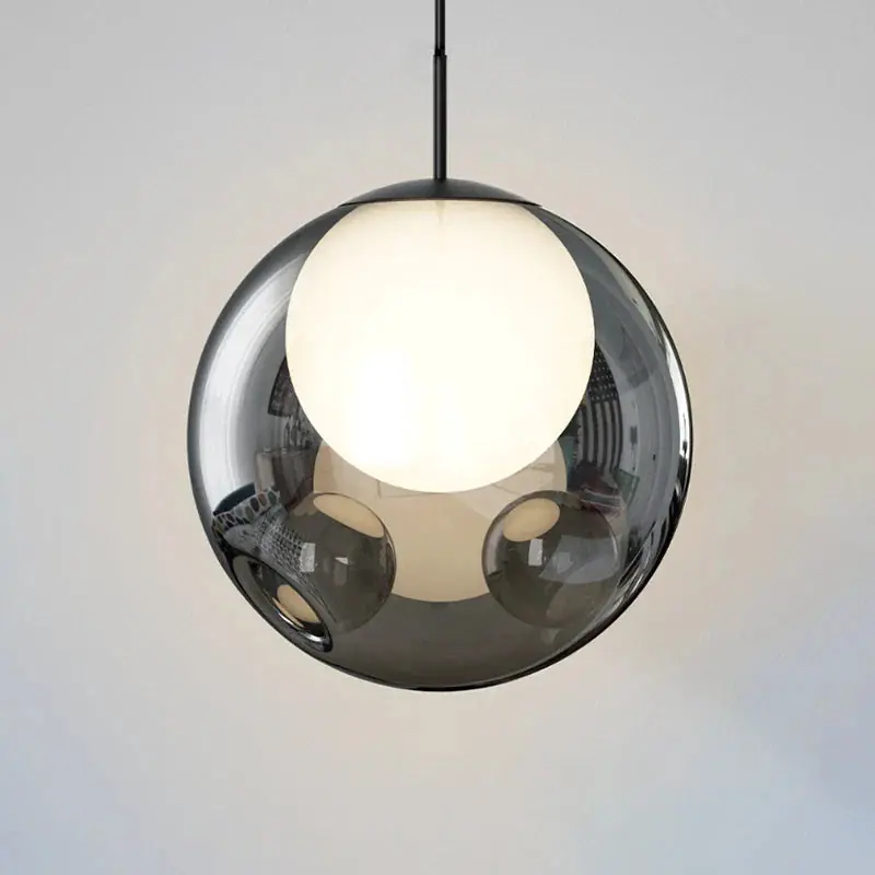 Nordic glass chandelier simple indoor pendant light
