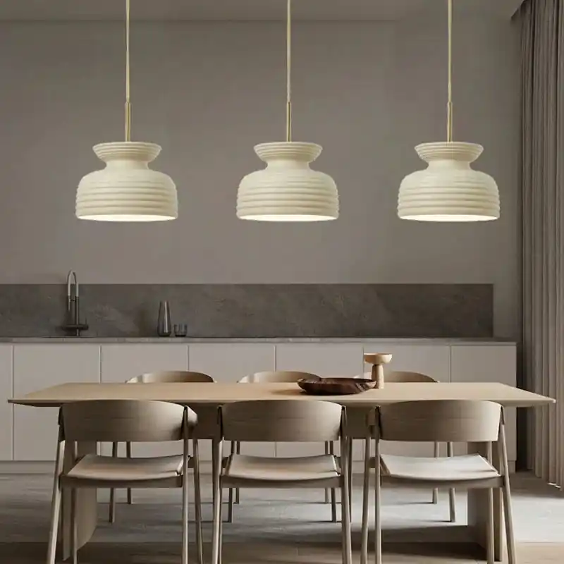 Minimalist Nordic LED Cream Style Chandelier for Restaurant
