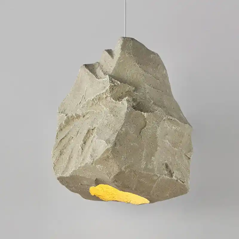 Wabi-sabi style handmade Nordic imitation stone chandelier