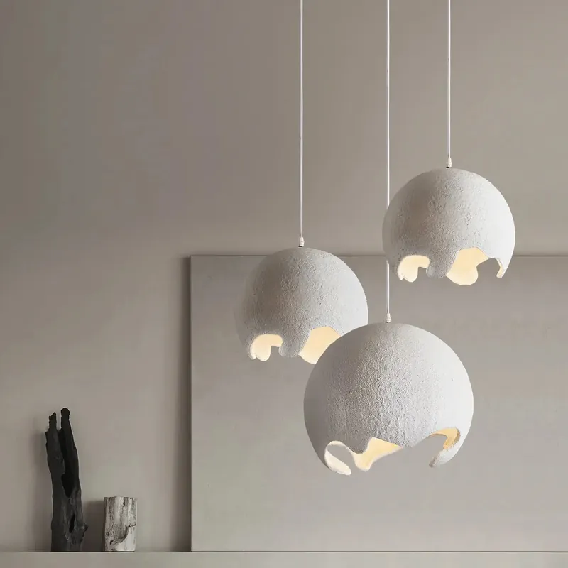 Nordic Wabi Sabi Minimalist LED Chandelier Japanese Design for Bar Restaurant