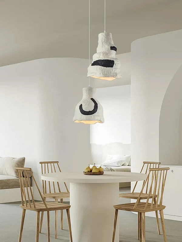 Minimalist Nordic Wabi-Sabi LED Chandelier for Bar Restaurant Homestay