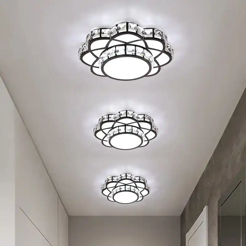 LED crystal ceiling light luxury chandelier floral decorative lighting