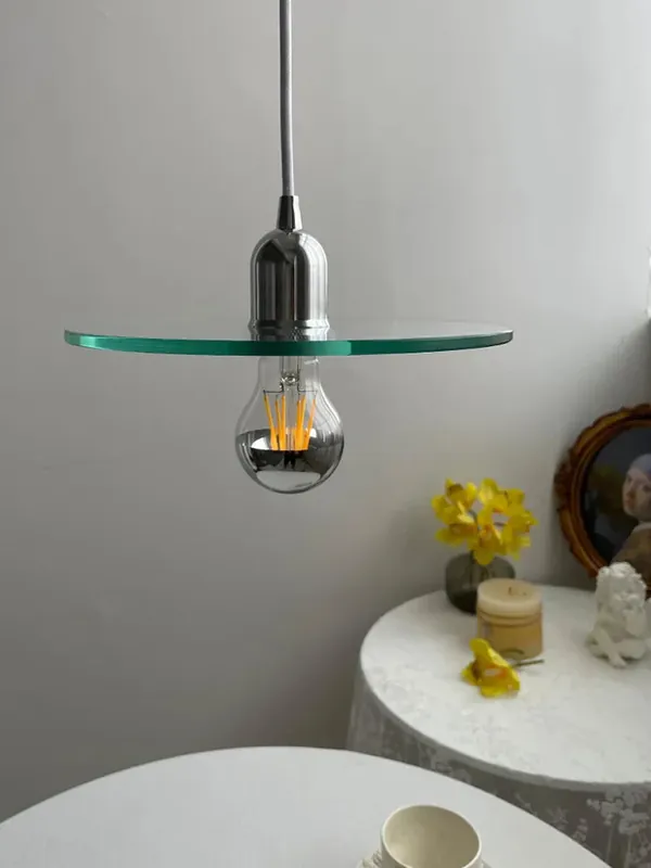 Clear Glass Retro Chandelier Pendant for Cafe Bar Decoration
