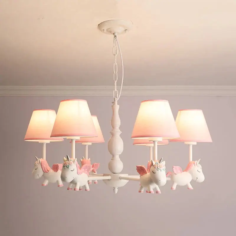 Cartoon Unicorn Chandelier for Kids' Room Hanging
