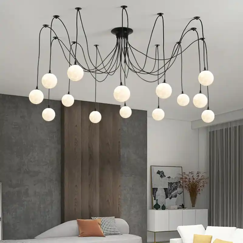 Nordic style multi-light pendant chandelier for businesses