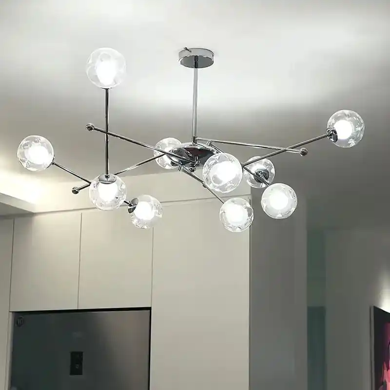 Bauhaus style clear glass chandelier for hotel