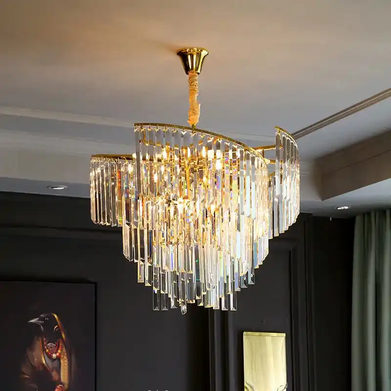 postmodern decorative spiral luxury crystal chandelier