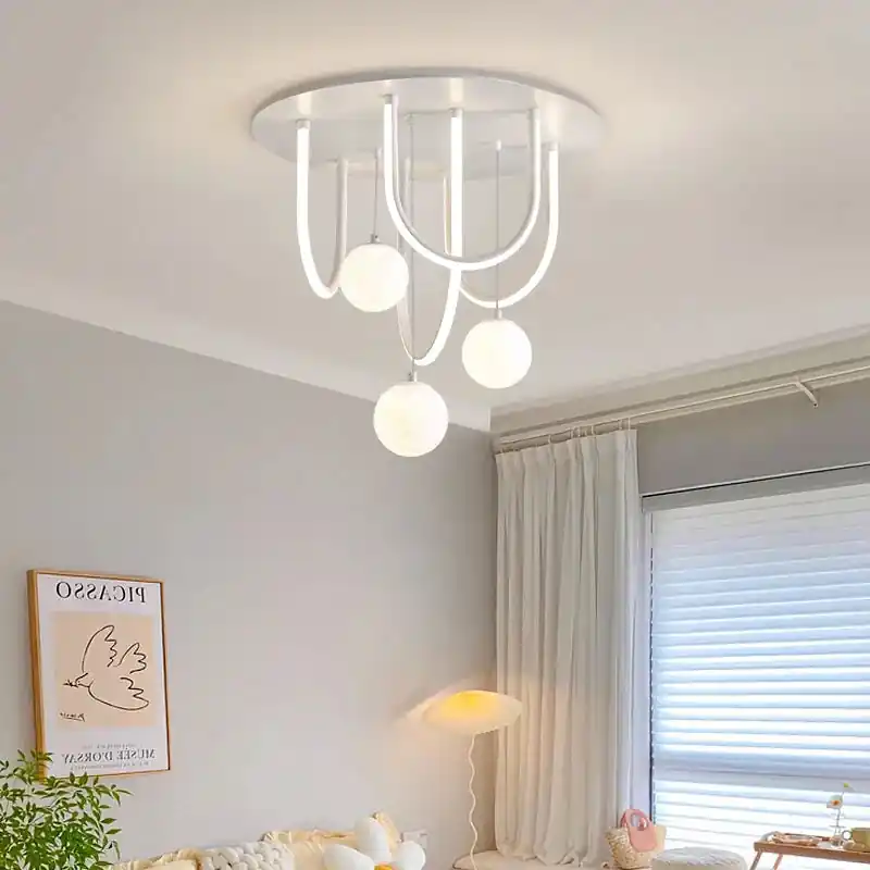 3D LED Moon Ball Round Indoor Pendant Light