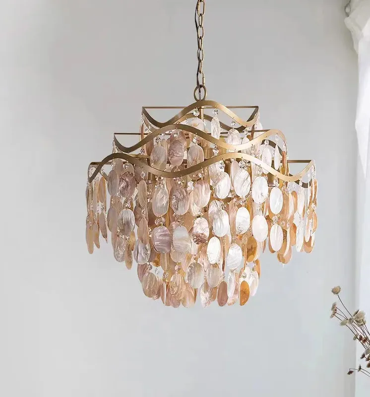 American style conch shell LED chandelier