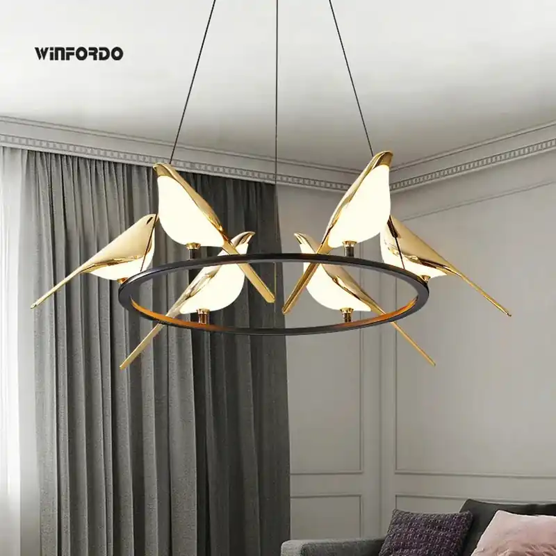 LED chandelier art bird loft originality decoration