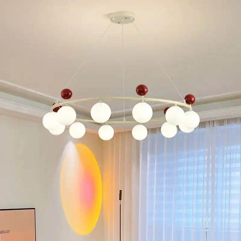 glass and metal chandelier dynamic lighting style