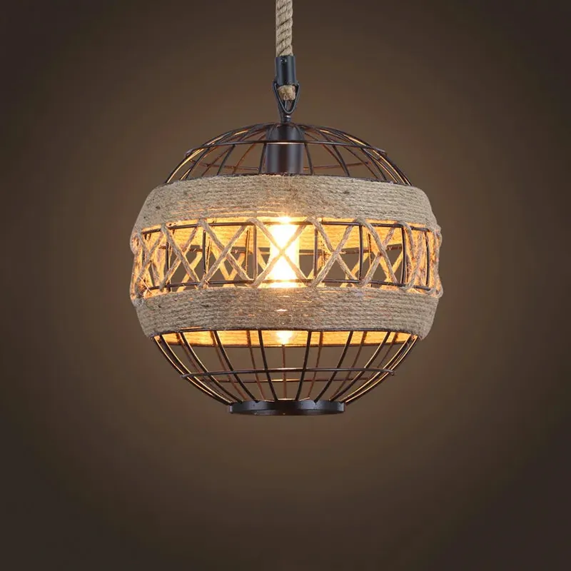 vintage hemp rope chandelier for restaurant bar cafe