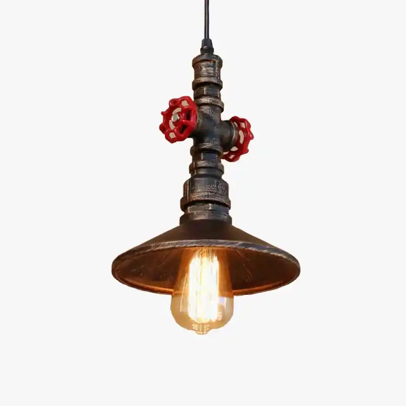Retro industrial iron chandelier for restaurant bar club