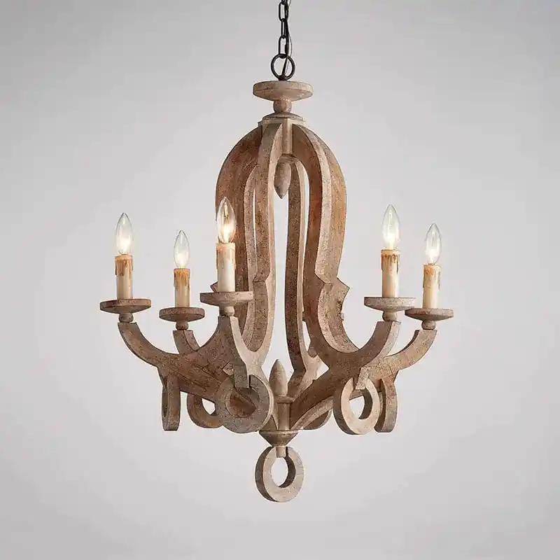 American-style solid wood vintage chandelier for various spaces