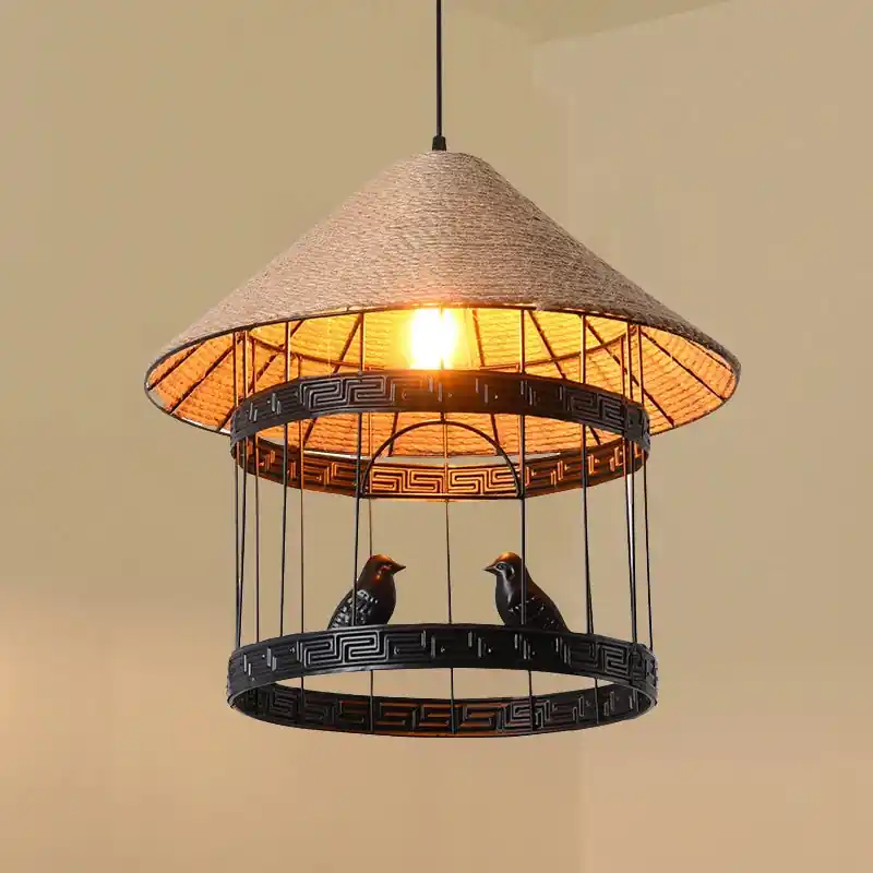 industrial loft style birdcage pendant light