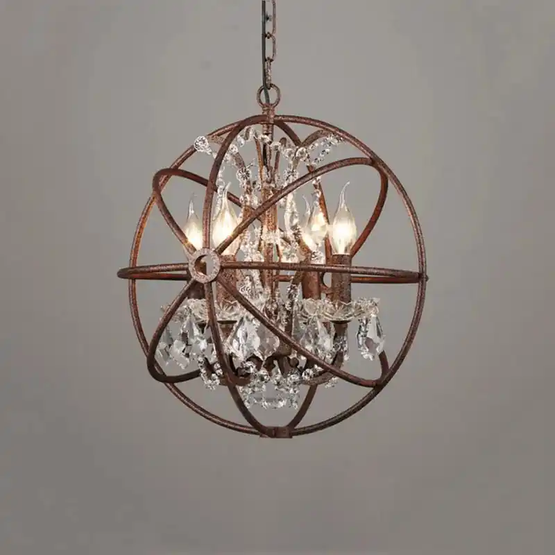 Retro American loft style crystal chandelier for bar restaurant