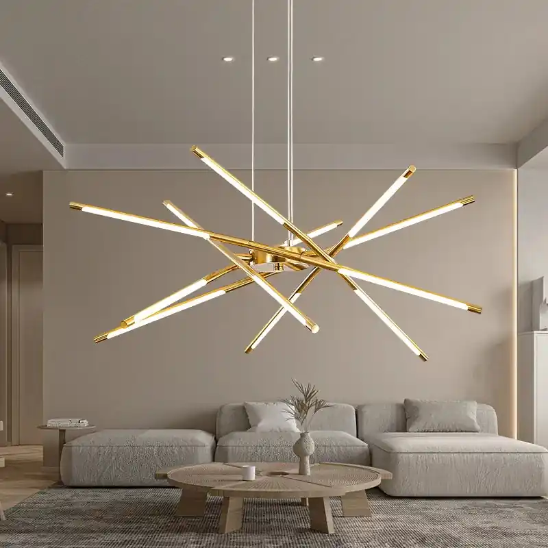 Nordic geometric chandelier for restaurant with dimmable lights