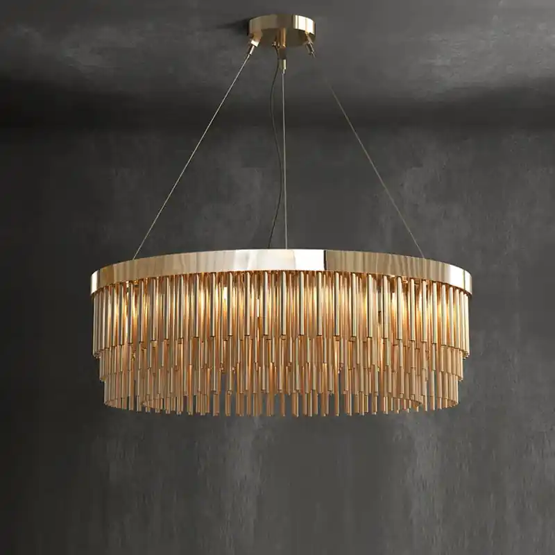 Nordic Postmodern Luxury Stainless Steel Chandelier