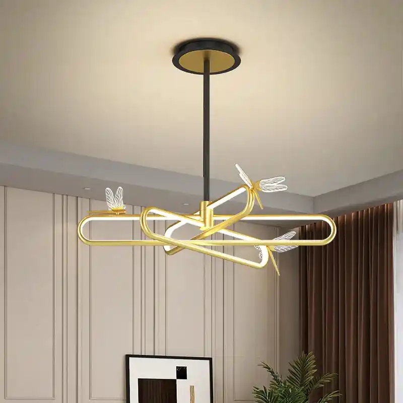 nordic luxury dragonfly LED retractable modern chandelier