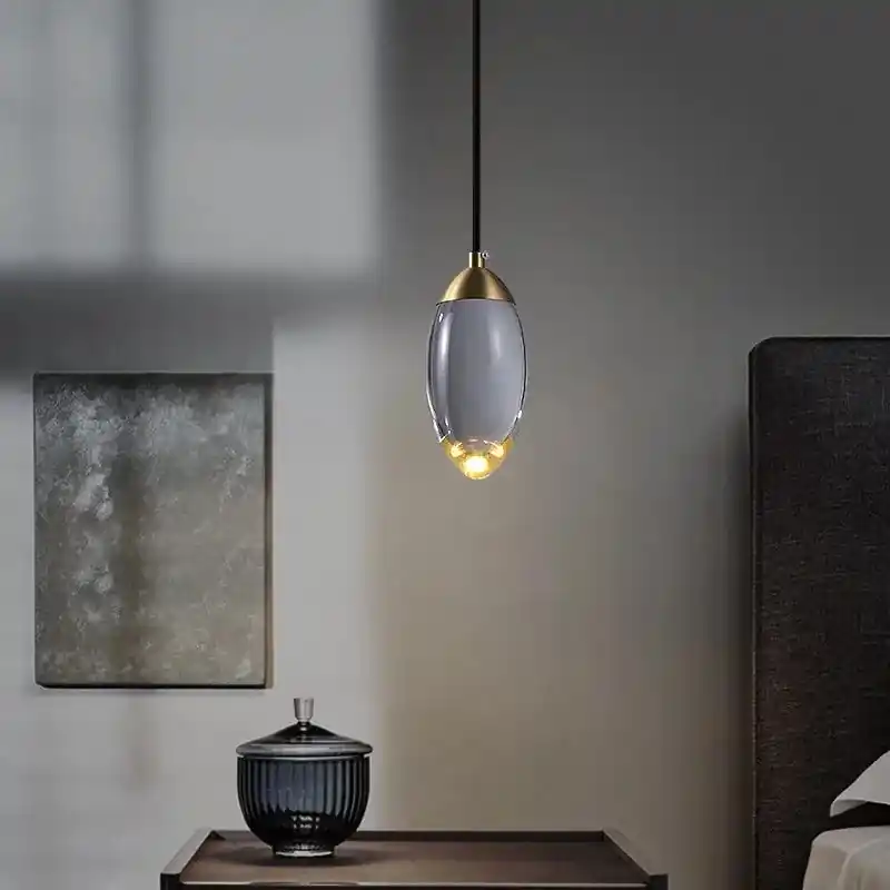 luxury K9 crystal copper minimalist creative chandelier
