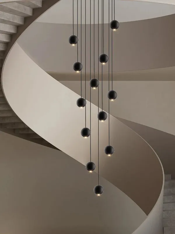 decorative circular orb design chandelier for penthouse