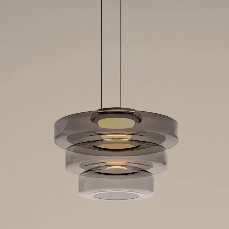 Minimalist LED glass chandelier creative Italian decoration