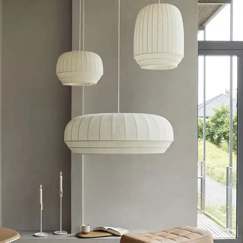 Nordic Minimalist Stretch Fabric Chandeliers for Home Decor