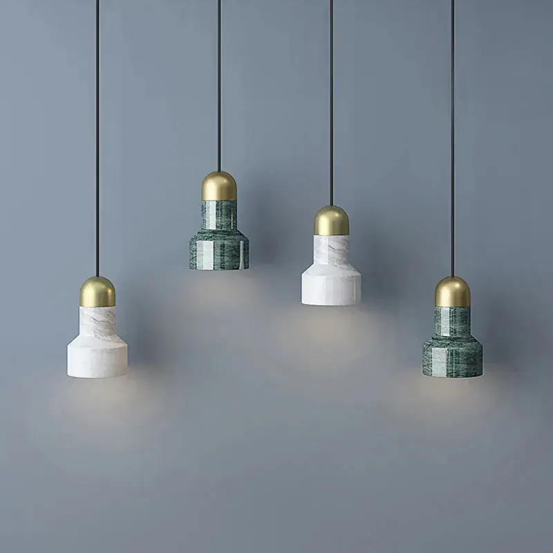 Nordic retro luxury marble LED chandelier