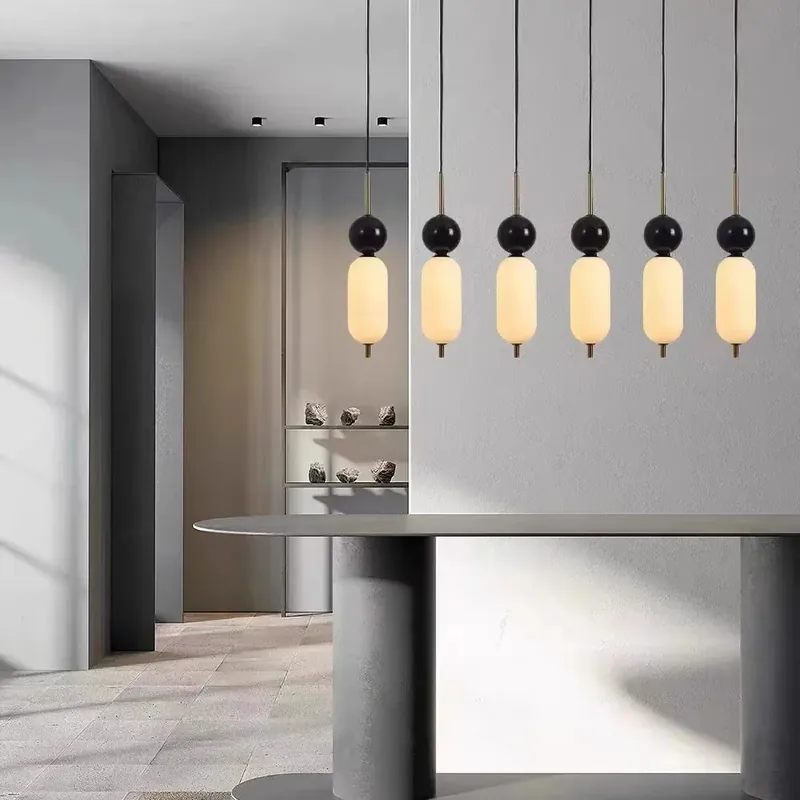 acrylic marble ball LED chandelier with adjustable cable