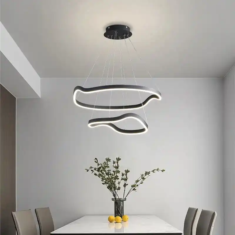 Distorted ring chandelier, panache design for interiors
