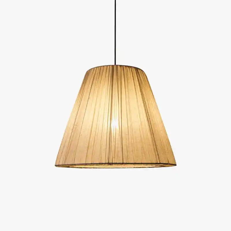 Retro fabric art barrel-shaped chandelier for interior decoration