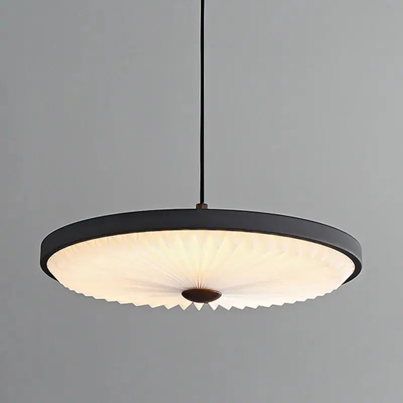 High quality modern round pleated LED pendant light