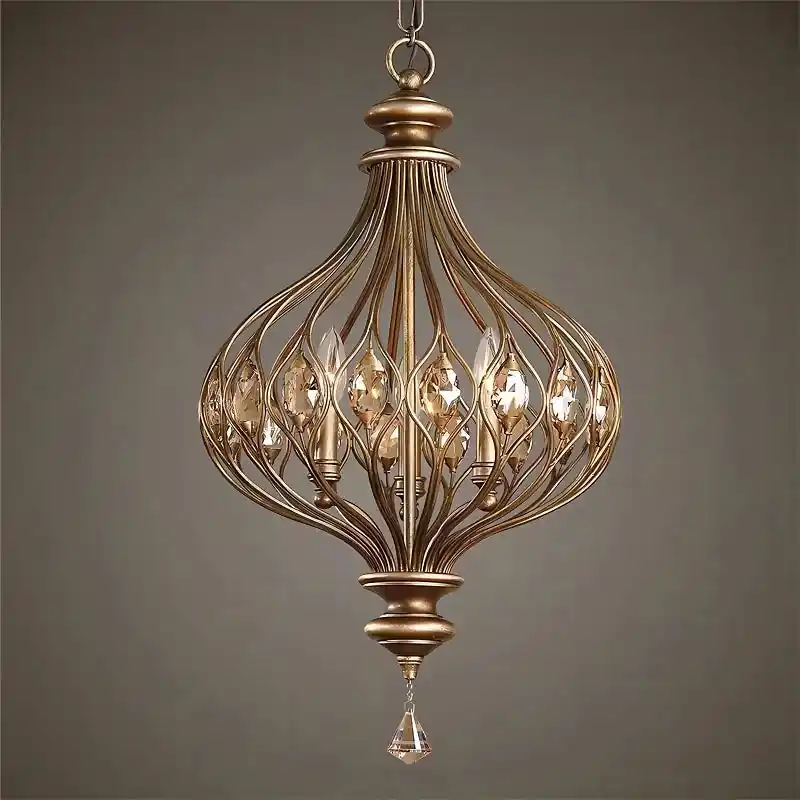 French Vintage Crystal Chandelier for Villa