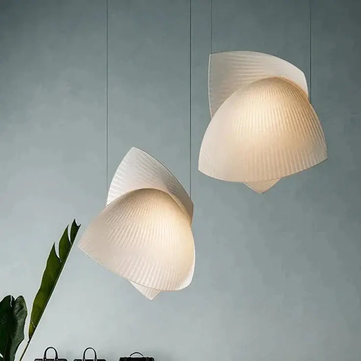 modern design LED wabi-sabi fabric decorative lighting chandelier